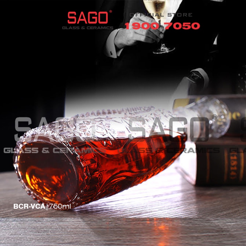 Bình Thủy Tinh Sang Trọng 750ml | BCR-VCA-750