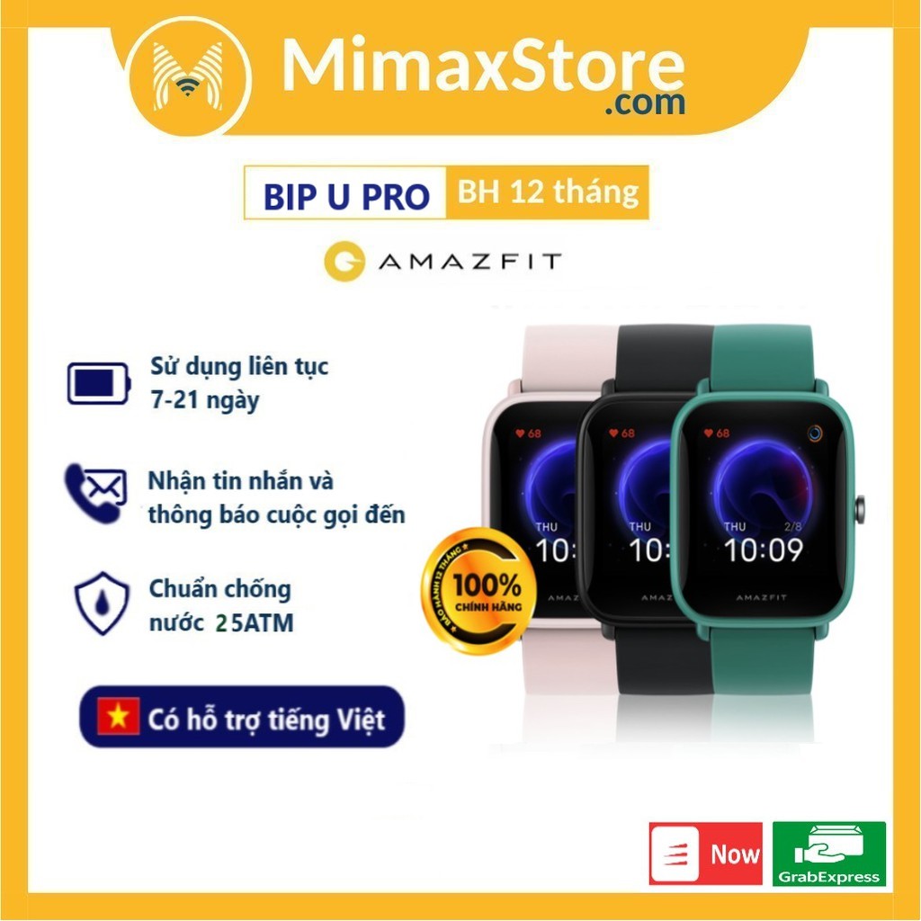 [Hoả Tốc - HCM] Đồng Hồ Thông Minh Amazfit Bip U/ Bip U Pro | Bản Quốc Tế | Hàng Chính Hãng | DIGIWORLD | Mimax Store