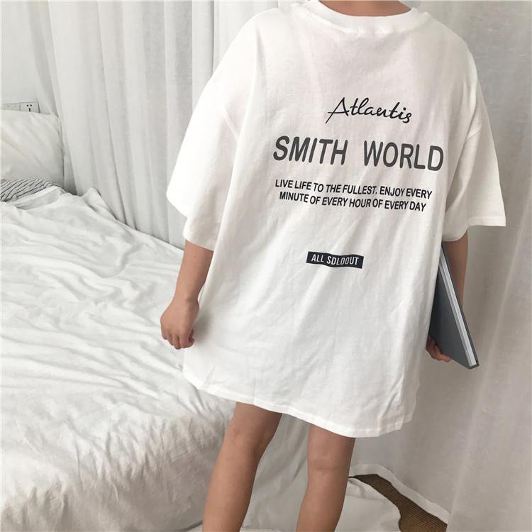[FREESHIP] Áo Thun 💖 Tay Lỡ Form Rộng Unisex Nam Nữ 💖 Phong Cách Ulzzang Hàn Quốc ATLANTIC SMITH WORLD - Ảnh thật ở cu