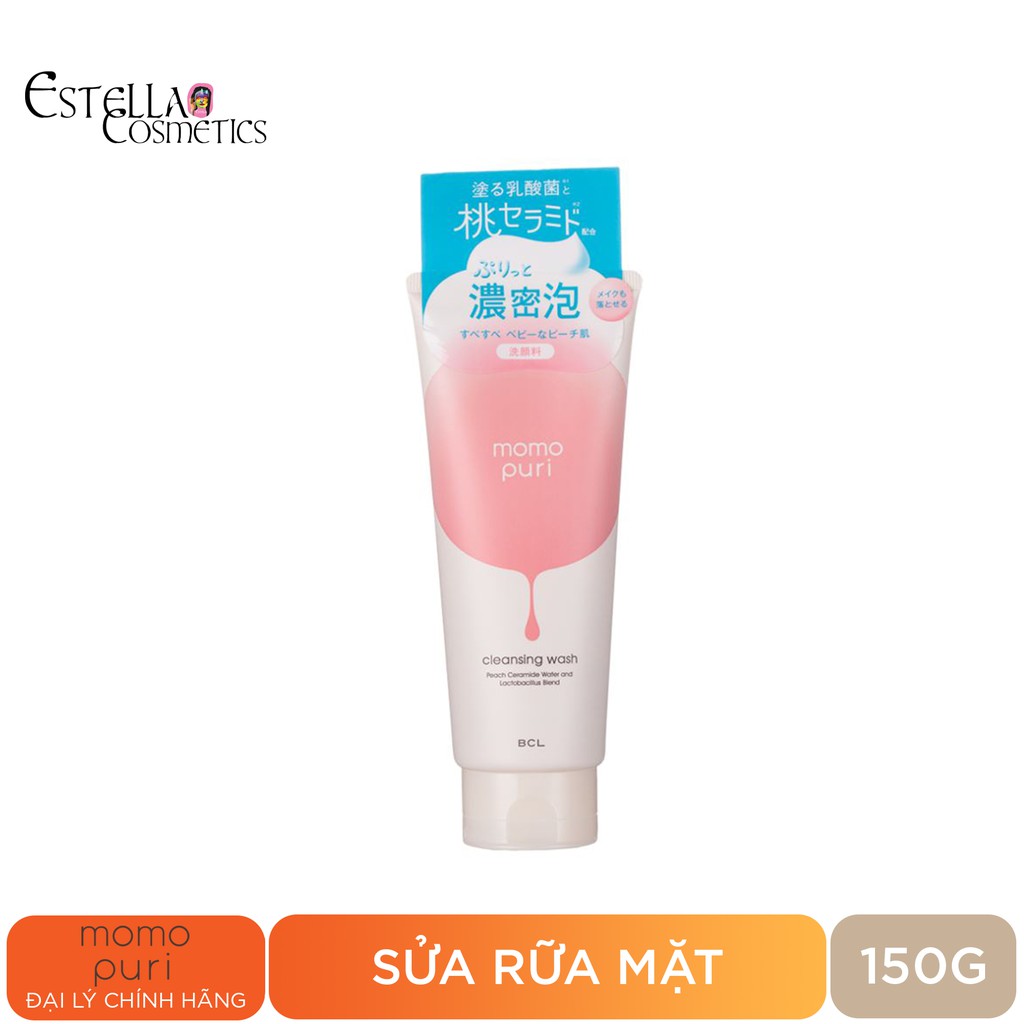 Sữa Rửa Mặt Và Tẩy Trang Làm Sạch Da Momopuri Moist Cleansing Wash 150g