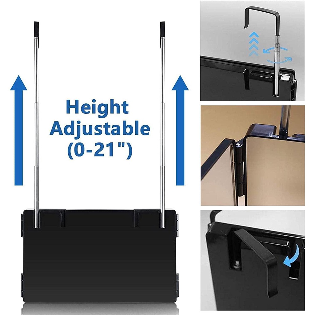 SOFTNESS Gương Gấp 3 Chiều Xoay 360 Độ Tạo Kiểu Tóc DIY Dành Cho Nhà Tắm° Gương Cắt Tóc Chuyên Dụng Cho Thợ Làm Tóc