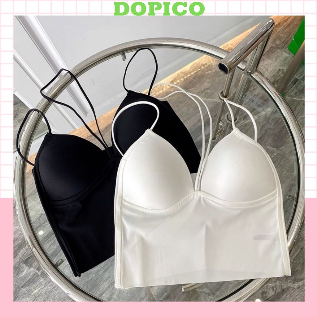 Áo bra nữ 2 dây đệm mút mỏng, áo lót chất su mặc cực mát phong cách đẹp và gợi cảm DOPICO B2146