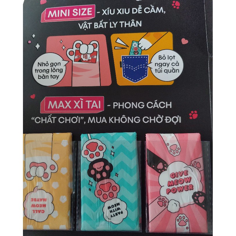 Combo 16 Gói (Gói 8 miếng) Băng vệ sinh Kotex Siêu Mềm Siêu Mỏng Cánh Mini Meow 24cm