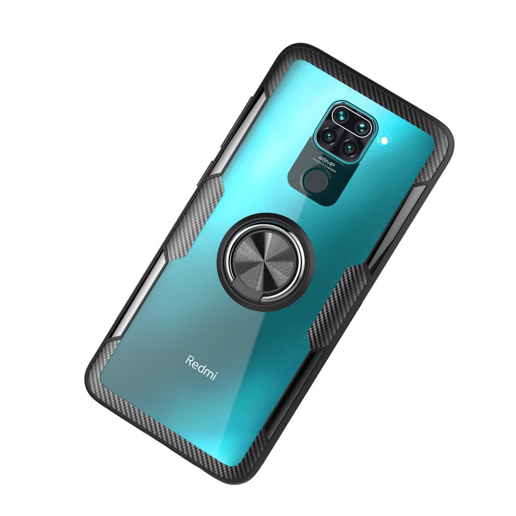 Ốp lưng Redmi 10X 4G / Note 9 giá đỡ nhẫn Iring lưng trong viền màu