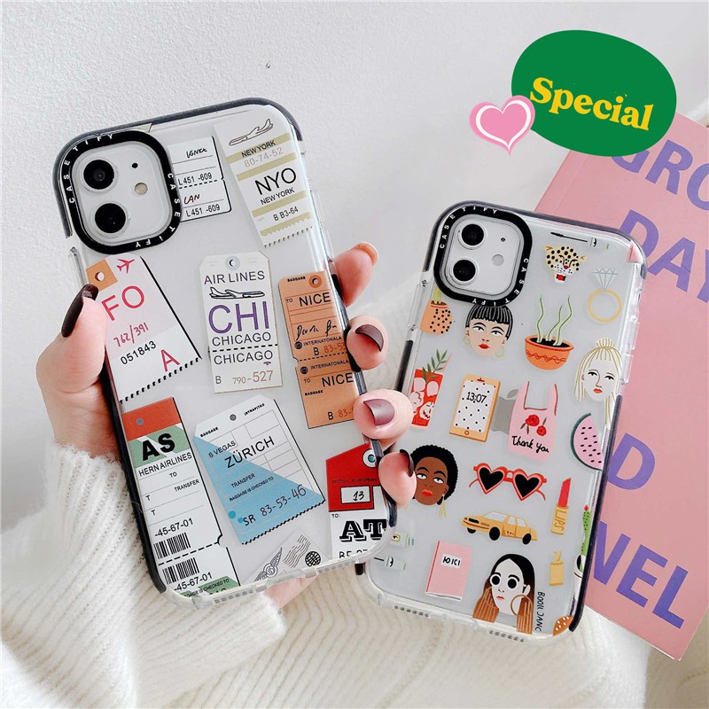 Ốp điện thoại mềm trong suốt họa tiết sticker cho IPHONE 11 PRO MAX X XR XS MAX 7 8 6 6S PLUS SE 2020