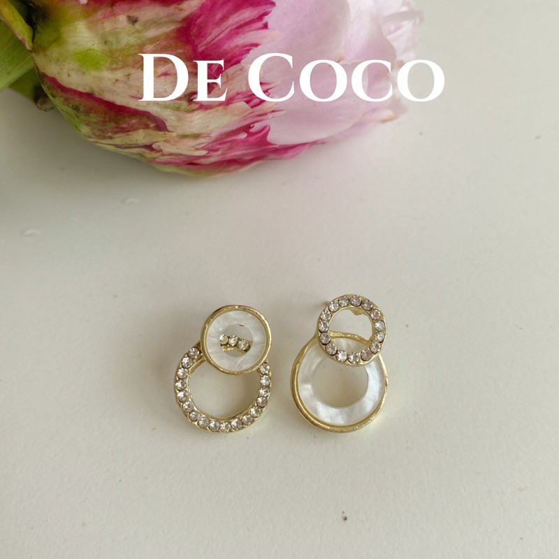 Khuyên tai nữ Double Rings De Coco