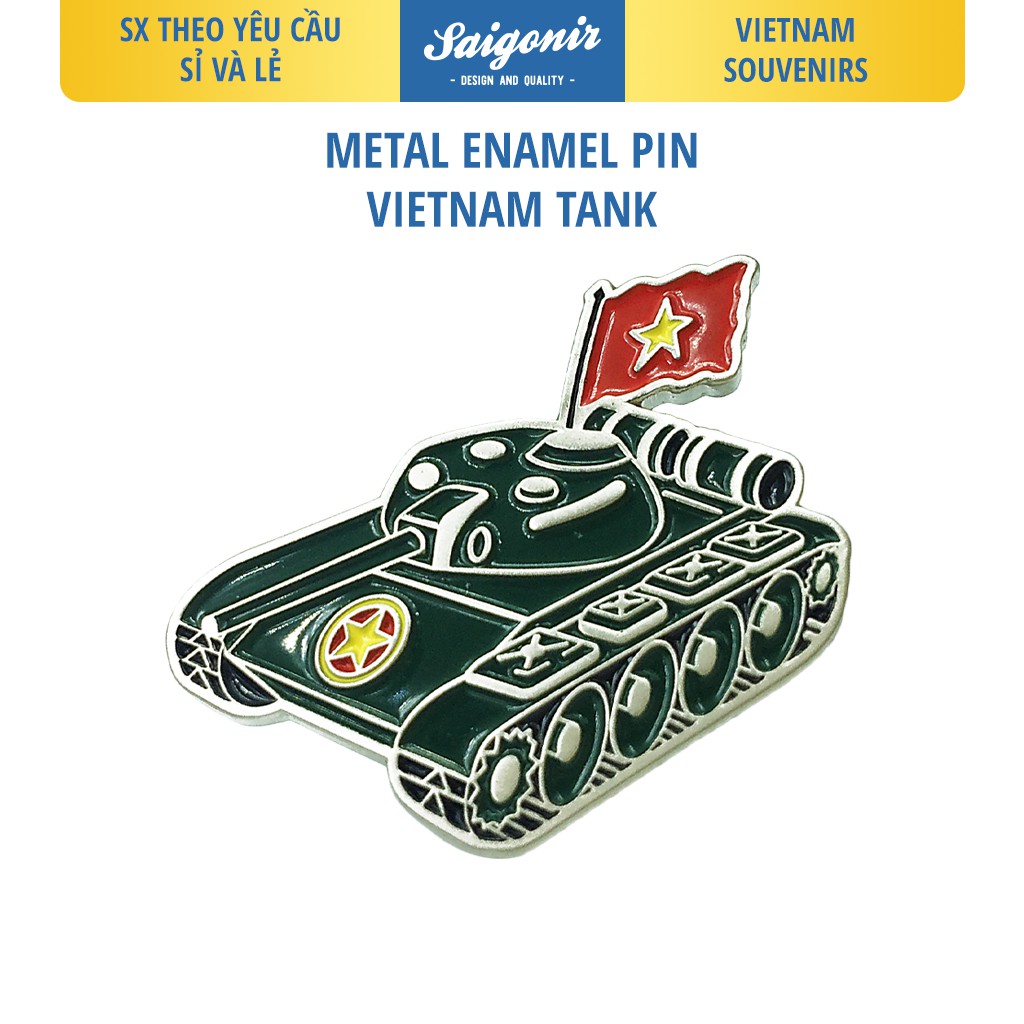 Pin Cài Áo Xe Tăng Saigonir-Huy Hiệu-Ghim Cài Áo, Mũ, Balo, Túi Xách-Enamel Pin-Vietnam Souvenir-Quà Lưu Niệm Việt Nam