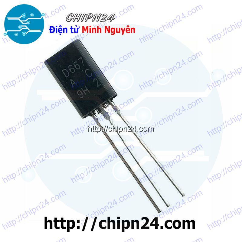 [10 CON] Transistor D667 TO-92L NPN 1A 80V (2SD667 667)