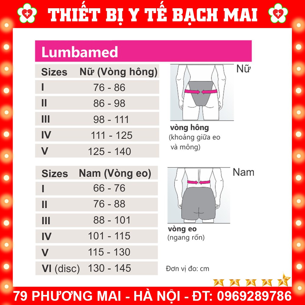 Đai Lumbamed Plus, Hỗ Trợ Chữa Bệnh Đau Mỏi Đốt Sống Lưng, Thoát Vị Đĩa Đệm [Size Nữ]