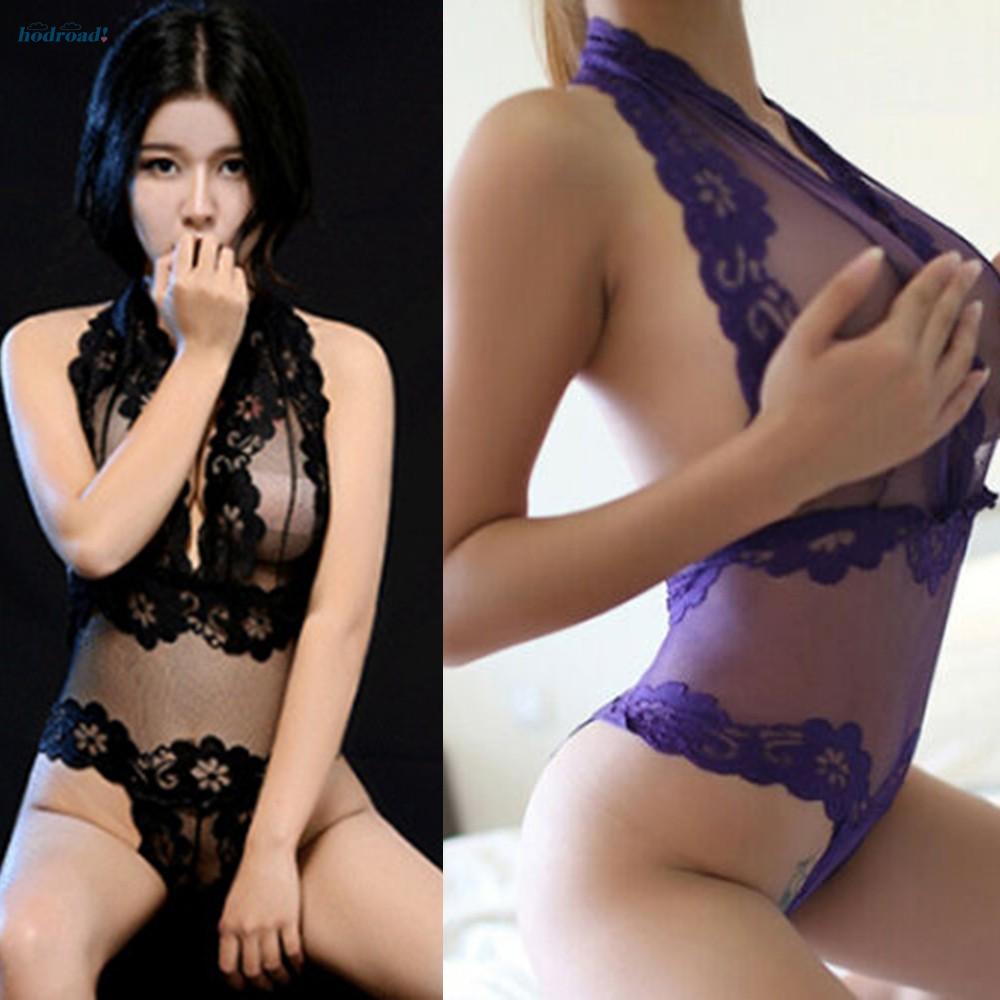 Đồ Ngủ Liền Thân Xuyên Thấu Cổ Chữ V Quyến Rũ | BigBuy360 - bigbuy360.vn