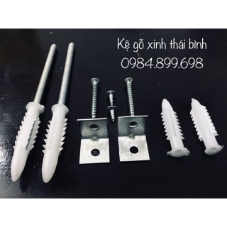Phụ kiện lắp đặt kệ gỗ treo tường trang trí ( trọn bộ )
