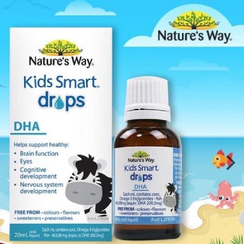 Nature’s Way Kids Smart Drop DHA 20ml giúp bé thông minh vượt trội