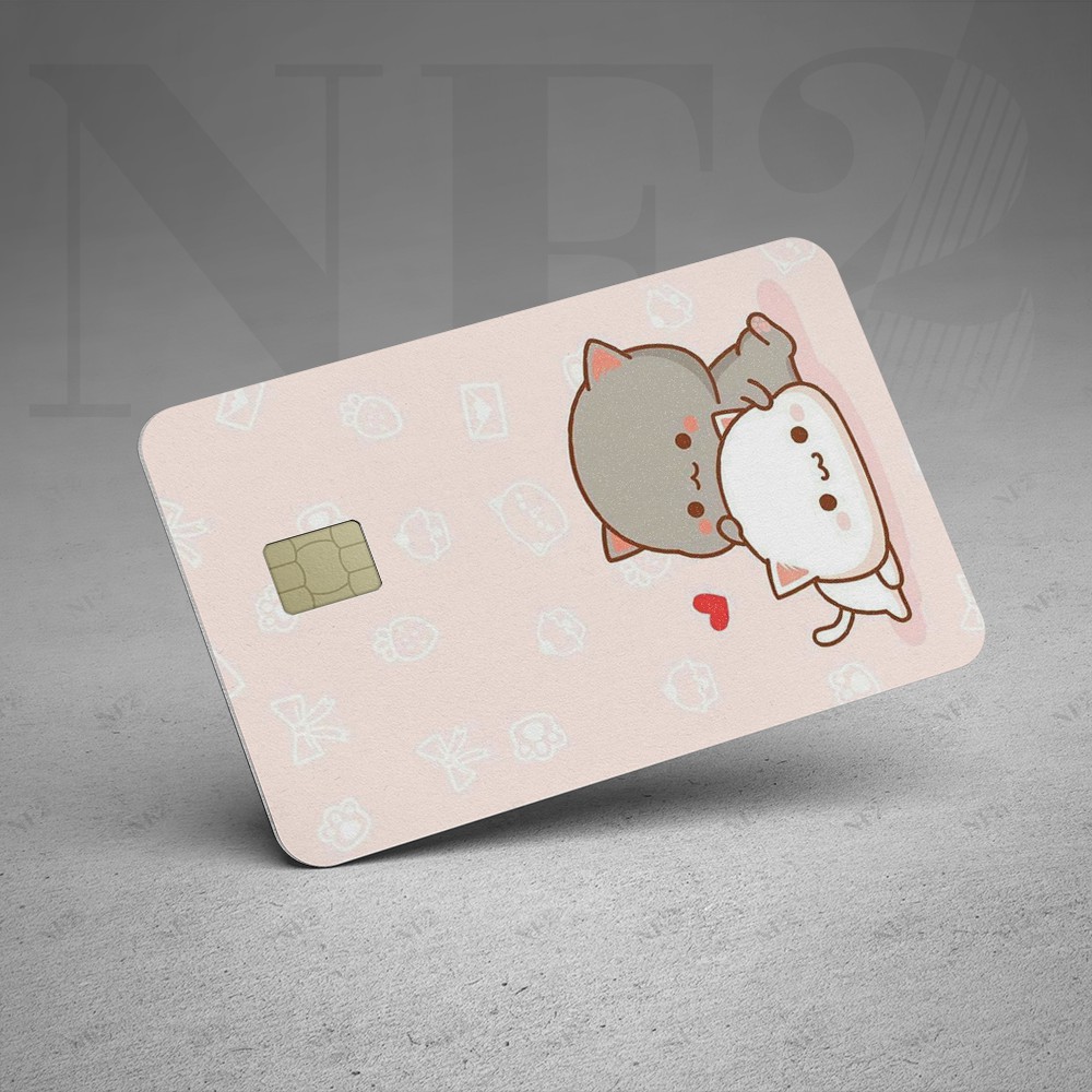 CUTE CAT - Decal Sticker Thẻ ATM (Thẻ Chung Cư, Thẻ Xe, Credit, Debit Cards) Miếng Dán Trang Trí NF2 Cards