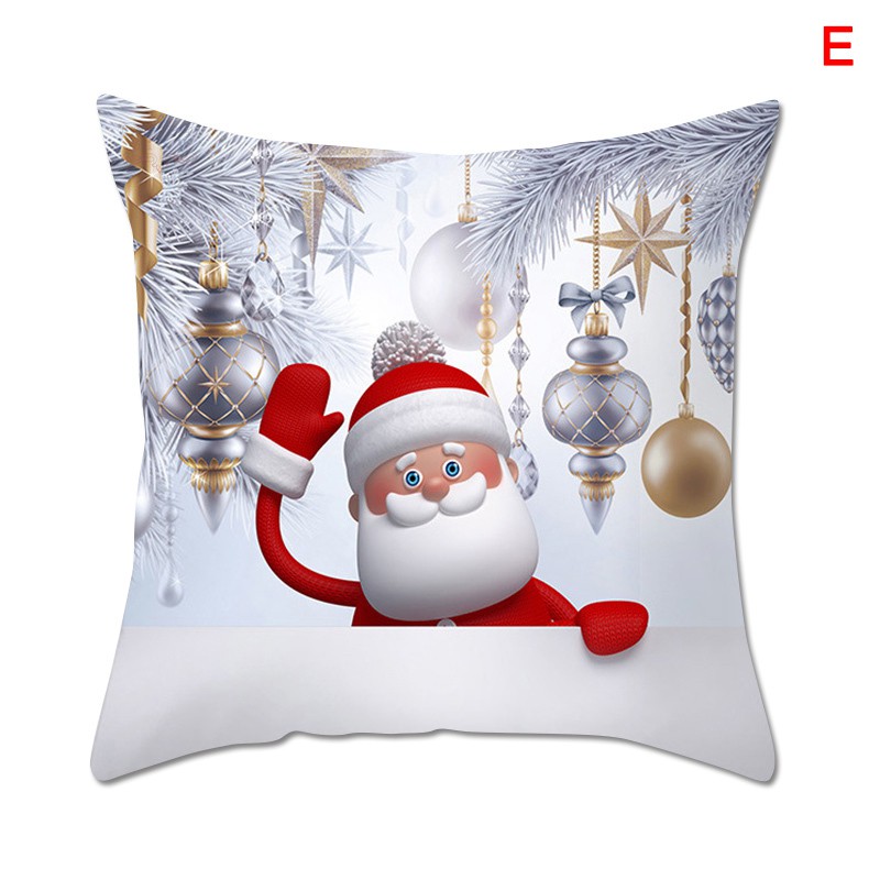 VN (Hàng Mới Về) Bao Gối Trang Trí In Hình Người Tuyết 45x45cm