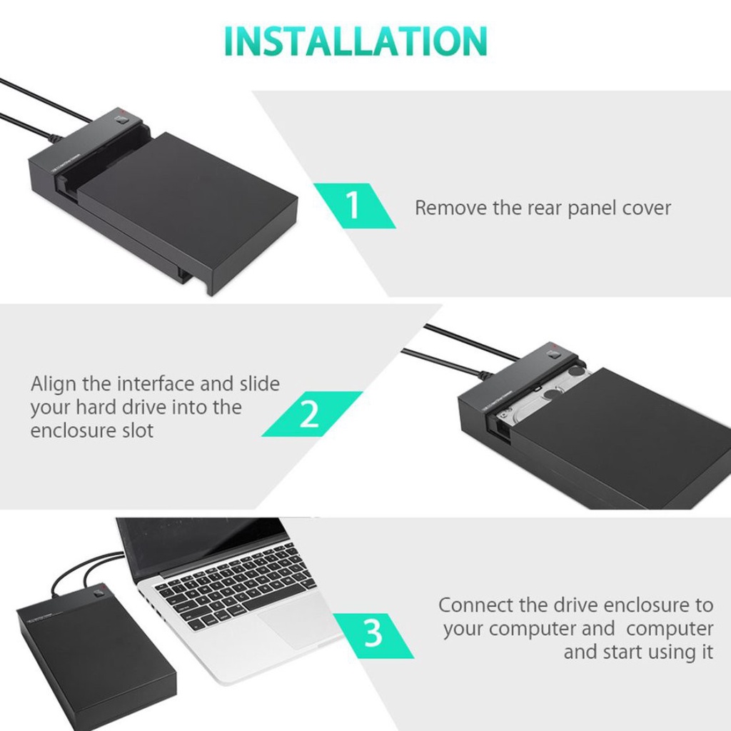 Ổ Cứng Ngoài Usb 3.0 2.5 "" 3.5 "Sata Ốp