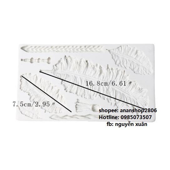 Khuôn silicon lông vũ - M4