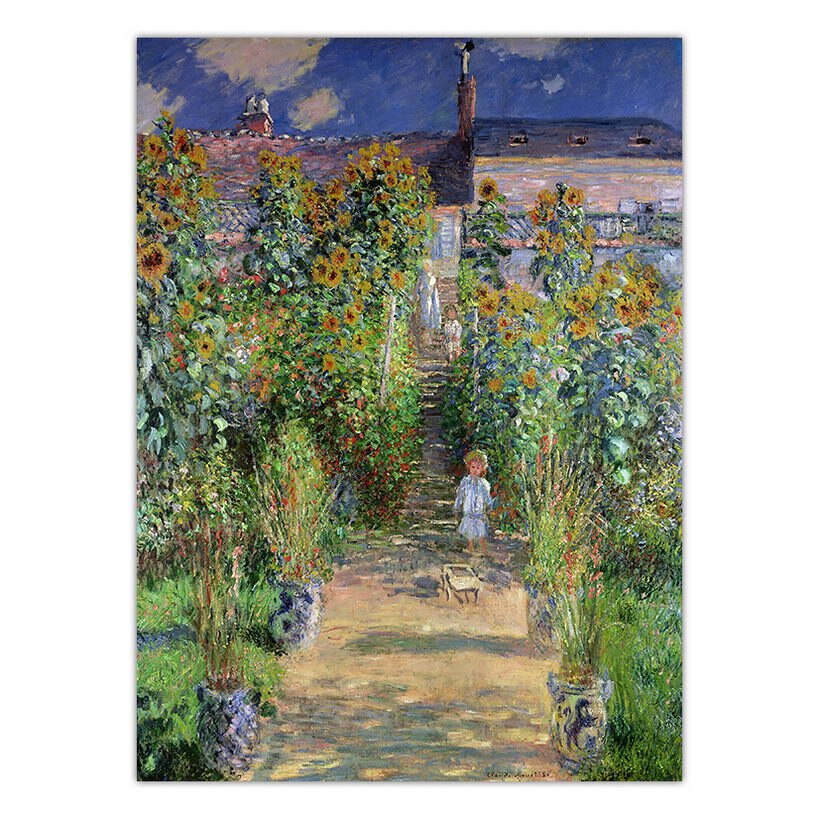 Tranh Vải Bạt Treo Tường In Hình Claude Monet Pháp Trang Trí Nhà Cửa