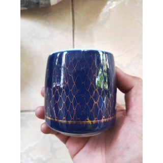 Chậu Gốm Nhật Lam, Mộc ( miệng 7-8 cm)