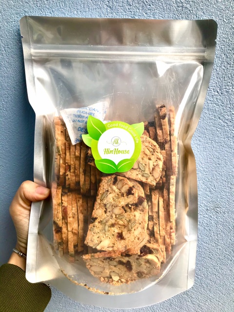 Bánh Biscotti nguyên cám siêu hạt 250g giảm