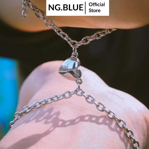 Vòng tay đôi hình trái tim kim loại