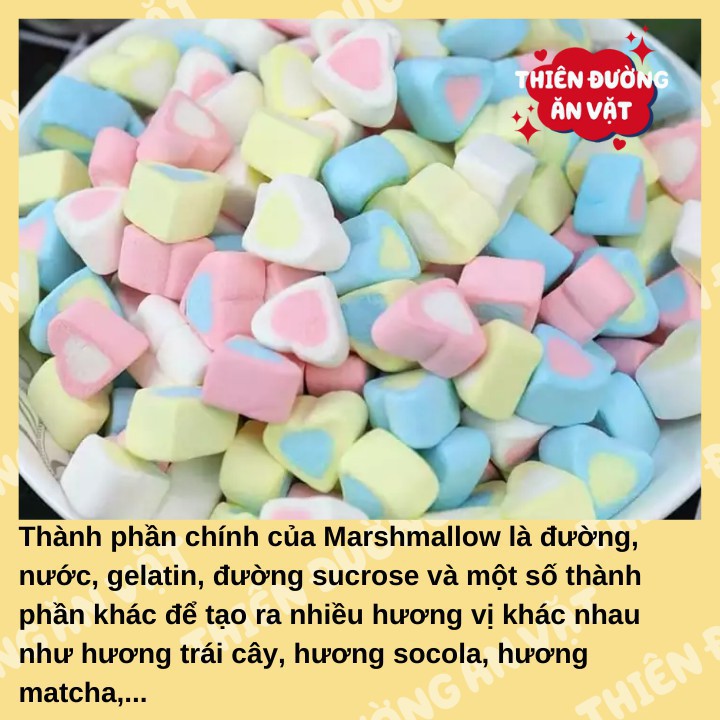 Kẹo bông gòn Marshmallow 250g THIÊN ĐƯỜNG ĂN VẶT kẹo bông sữa hũ đồ ăn vặt trẻ em