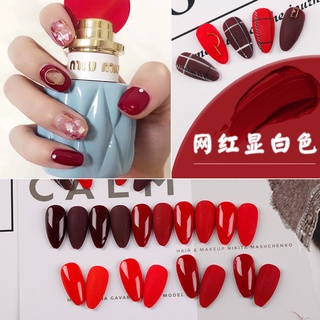 Keo Dán Móng Màu Đỏ Đỏ Cổ Điển Cho Cô Dâu/Đám Cưới