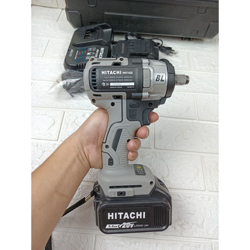Máy Siết Bulong 20V Hitachi Hàng Không Than, 3 Đèn Led Trợ Sáng