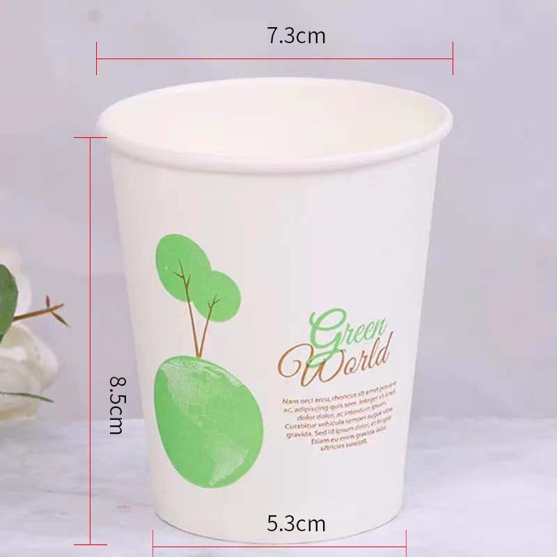 Túi 50 chiếc cốc giấy dùng 1 lần dung tích 250ml, ly giấy uống nước, trà, cà phê in hình tiện dụng