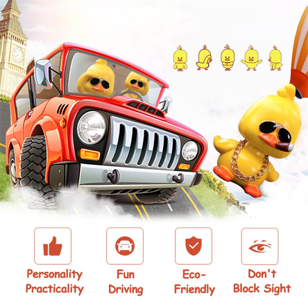 Vịt Vàng Lắc Đầu Dễ Thương Trang Trí Nội Thất Xe Hơi A9T2