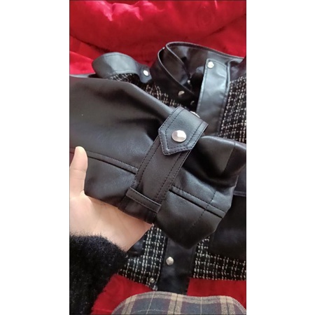 Jacket Da và dạ Tweet chất đẹp lên Form hack dáng