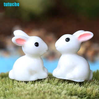 Set 2 Đồ trang trí Thỏ Mini Trang Trí Sân Vườn