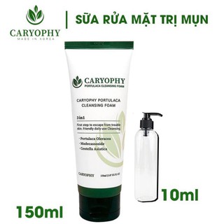 Sữa rửa mặt trị mụn và thâm da nhờn và nhạy cảm caryophy - cách trị mụn ẩn, mụn đầu đen tại nhà