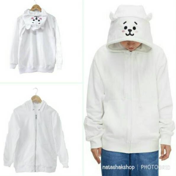 Áo Khoác Hoodie In Hình Nhân Vật Bt21 Cooky / Koya / Mang / Rj / Tata / Chimmy / Shooky