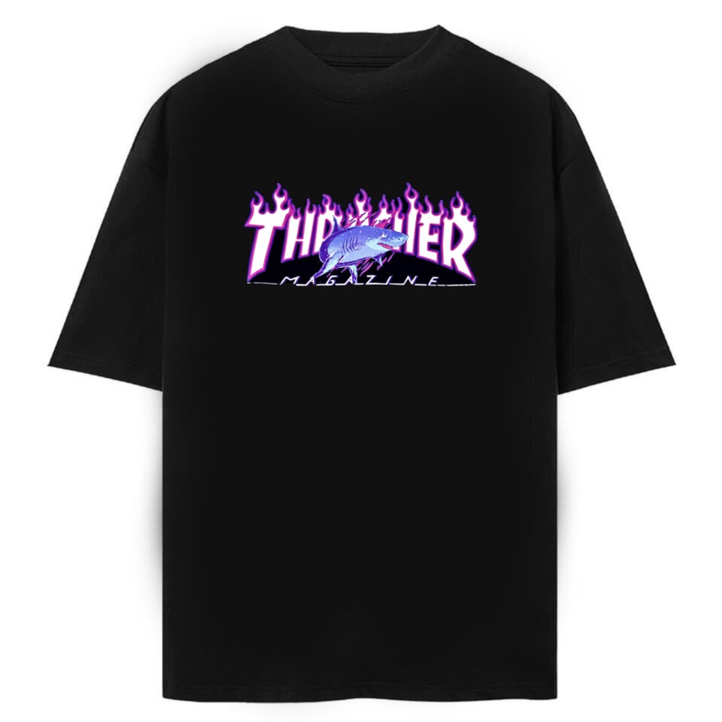 Áo Thun Thrasher Custom Loại Xịn Chất Thun Cotton 100% Áo Thun Nam Nữ Unisex