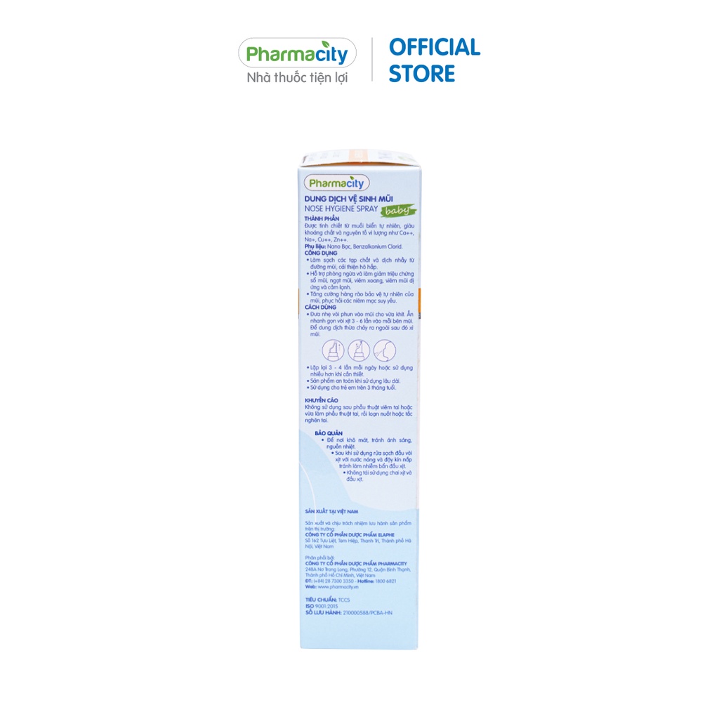 Dung dịch vệ sinh mũi cho trẻ Pharmacity