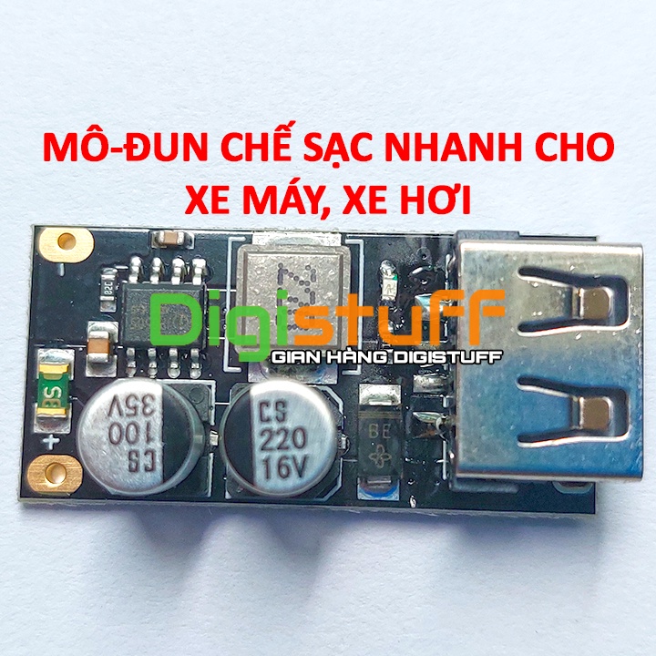 Mô đun giảm áp 6V 9V 12V 24V 32V sang 5V có QC 3.0 QC 2.0