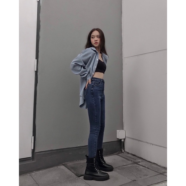 Quần Skinny Jeans Xanh Đậm