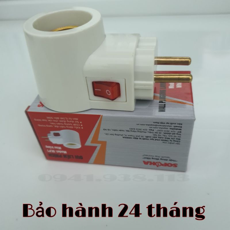 Đui đèn liền phích cắm SOPOKA tiện lợi, Có công tắc, bảo hành 24 tháng