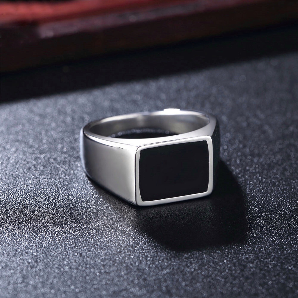 Nhẫn nam nữ tròn Unisex Asta Accesories màu bạc Thời trang chất liệu Titan đẹp đơn giản