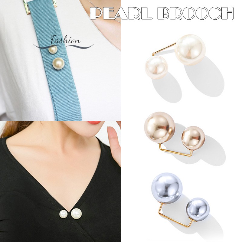 VN (Hàng Mới Về) Ghim Cài Áo Hai Đầu Đính Ngọc Trai Giả Thời Trang Cho Nữ