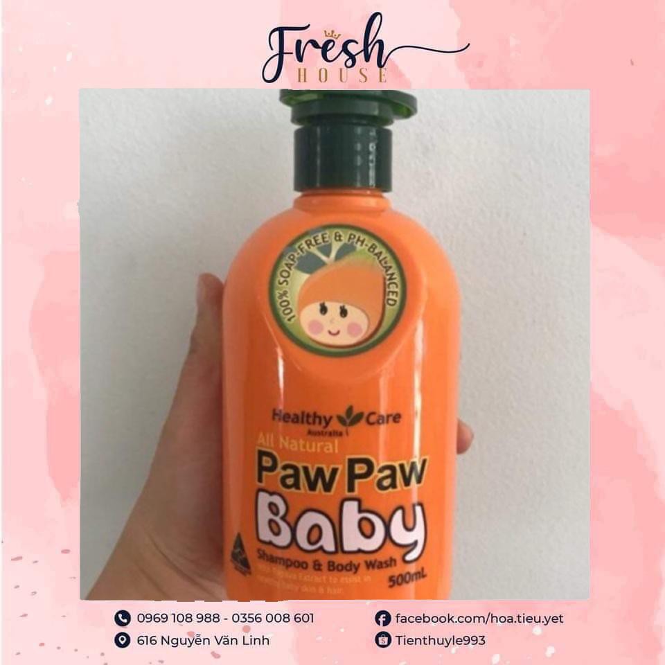 Sữa tắm gội Paw Paw Baby Healthy Care Úc dành cho bé