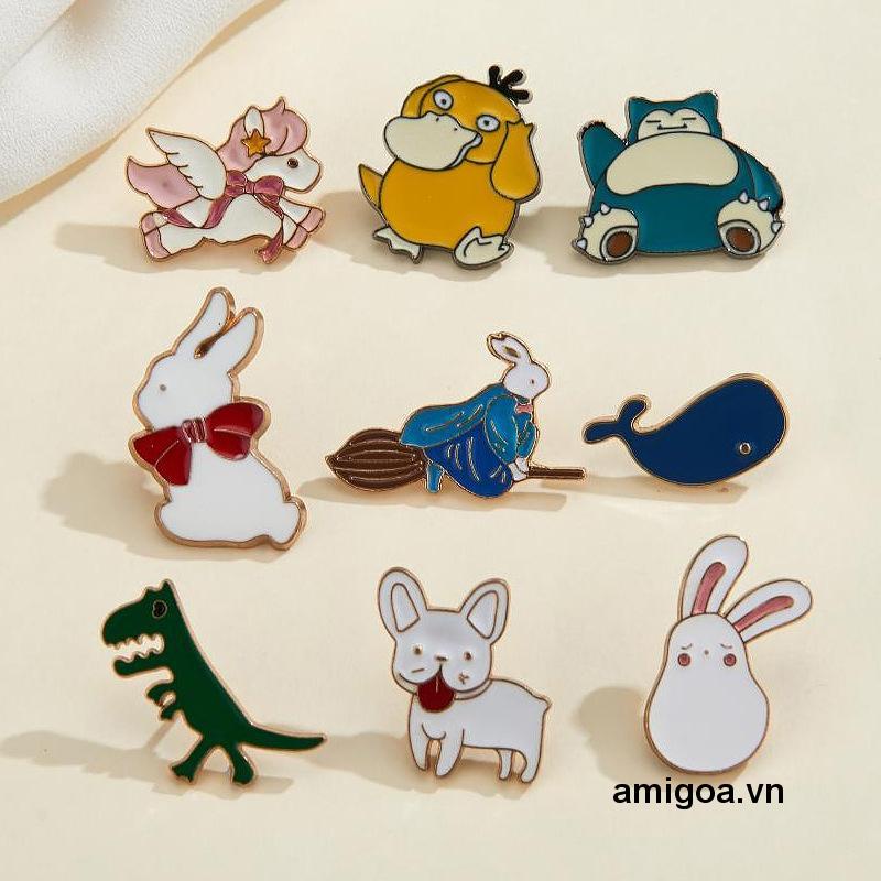 ✨✨Ghim Cài Áo Hoạt Hình Xinh Xắn, Huy Hiệu Cài Áo Kim Loại Dễ Thương