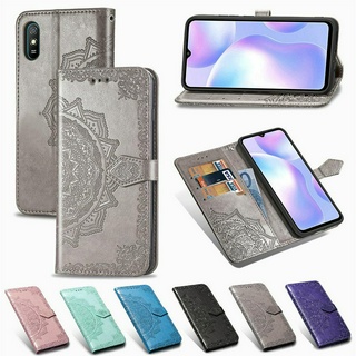 Bao Da Điện Thoại Nắp Lật Kèm Ngăn Đựng Thẻ Hoạ Tiết Mandala Cho Redmi Note 11 Global 11s 10 10s 9s 9 Pro Plus + 10 10C 10A 9C