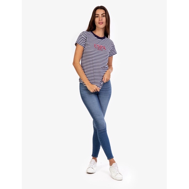 USPA STRIPE CREW NECK T-SHIRT