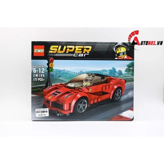 ĐỒ CHƠI LẮP GHÉP NON LEGO XE FERRARI SUPER CAR 177PCS ZM106 ZIMO 6512