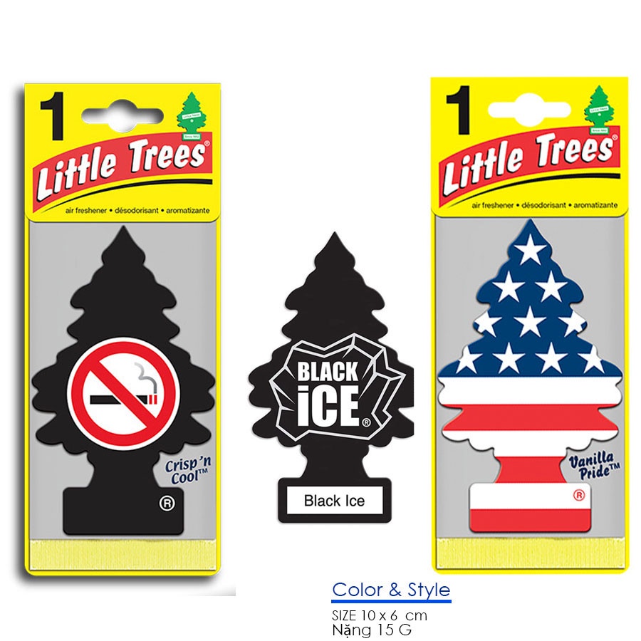 Cây thông Littletrees thơm khử mùi ô tô, phòng ngủ, tủ quần áo bền đẹp