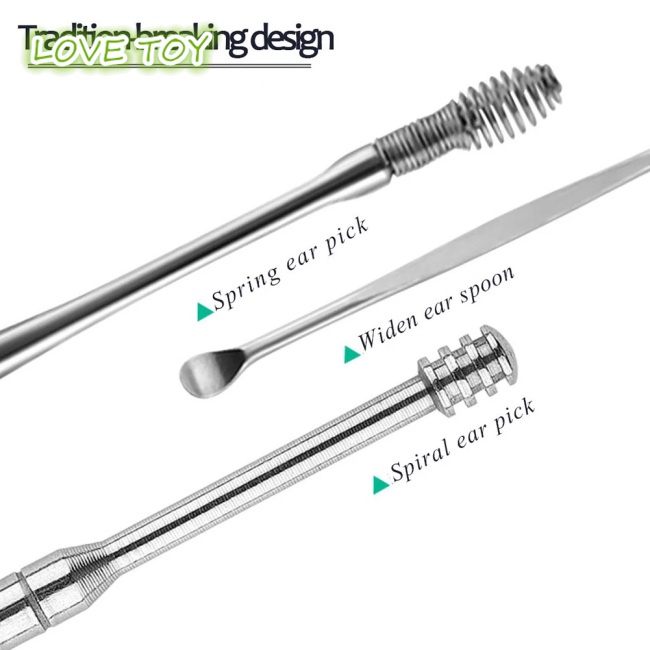 Bộ 6 dụng cụ vệ sinh tai bằng thép không gỉ chất lượng cao