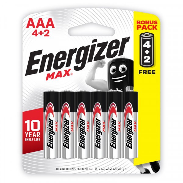 Combo Khuyến Mãi 6 viên Pin Đũa AAA Energizer Alkaline 1.5V (Nhập Khẩu Singapore)[Chính Hãng 100%]