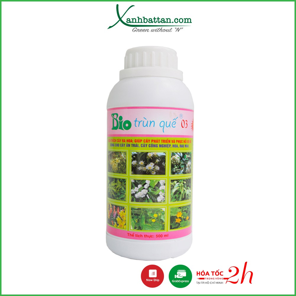 Dịch Trùn Quế Hữu Cơ Bio 03 Kích Ra Hoa - Kích Rễ Chai 500 ml