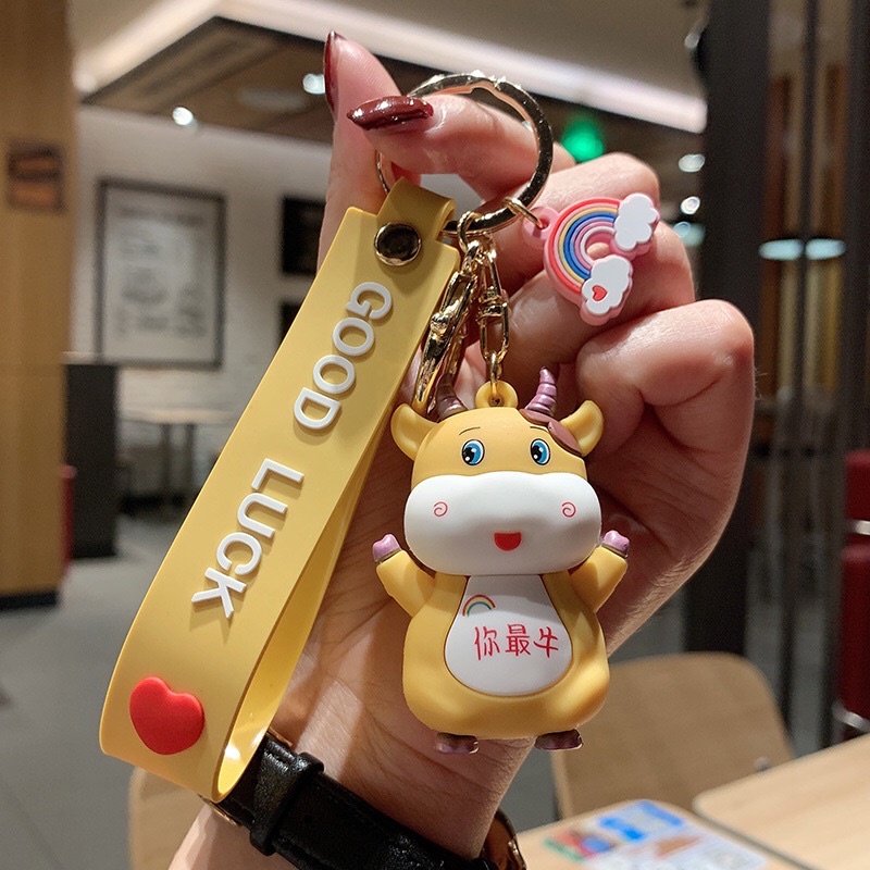 Móc khoá hình trâu 2020